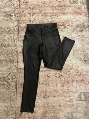 Express Black Faux Leather Skinny Pants